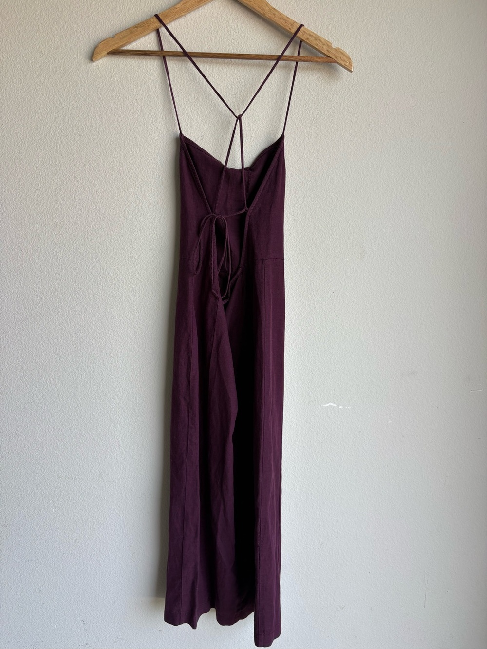 Zara Plum Button-Front Spaghetti Strap Midi Dress - Picture 3 of 6